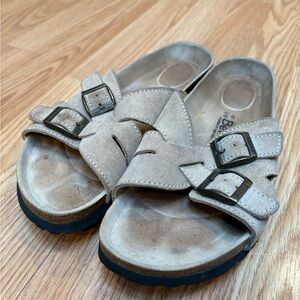 Birkenstocks Betula Taupe Sandals-Narrow Soft Footbed-Size 10 Women’s